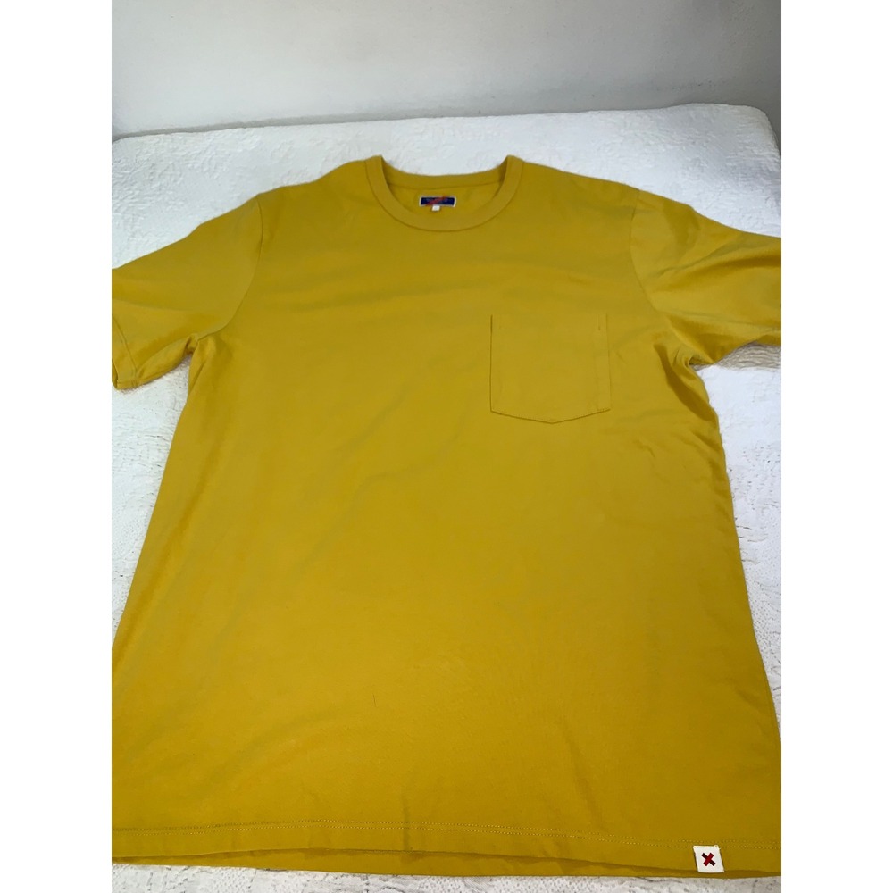 Best Made Co Mens Large Yellow Cotton Short Sleeve Pocket T-Shirt Logo‎ Patch